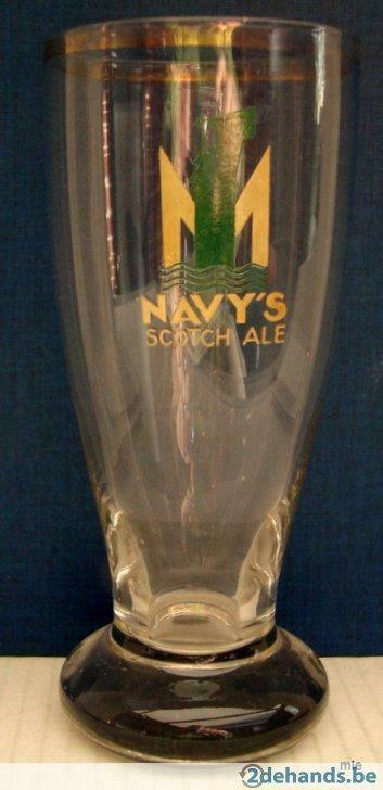 Bier brouwerij glas Navy's scotch ale Brasseries Grade Mont-, Verzamelen, Biermerken, Ophalen of Verzenden, Gebruikt