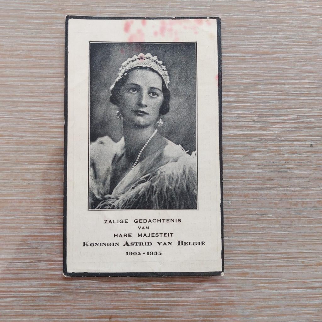 Bidprentje Koningin Astrid, Verzamelen, Ophalen of Verzenden, Bidprentje