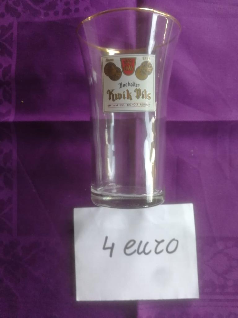 Bierglas Kwik Pils, Martens Bocholt - €4, Verzamelen, Glas en Drinkglazen, Ophalen of Verzenden, Bierglas