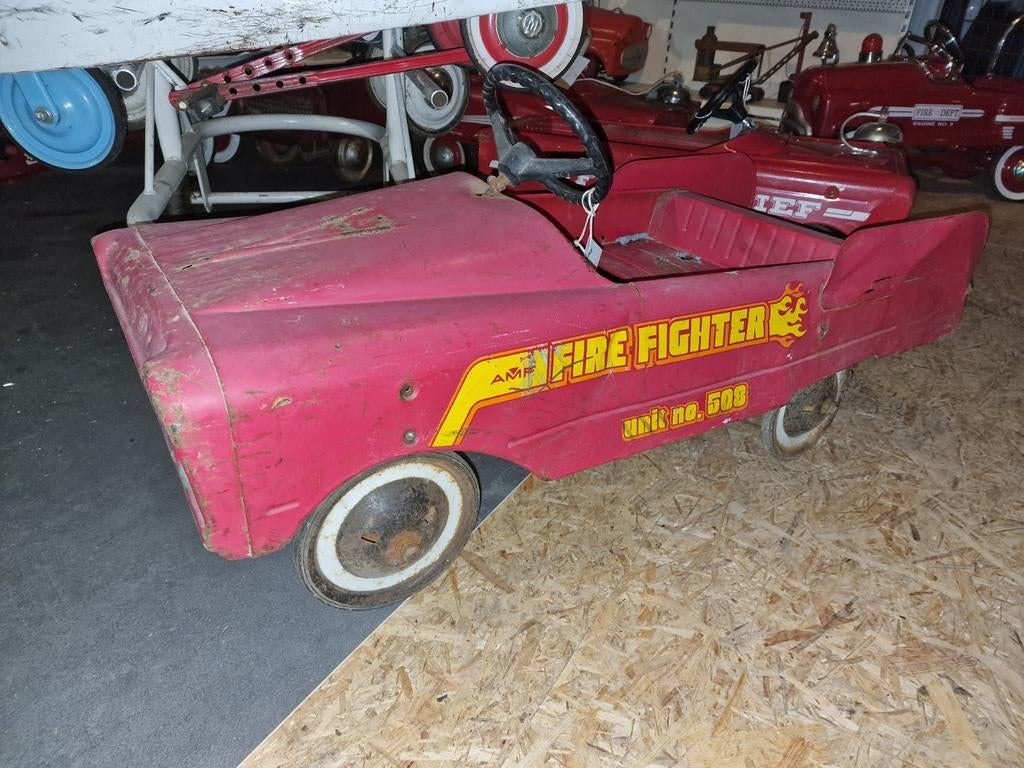 metalen amf trapauto uit 1970, Ophalen