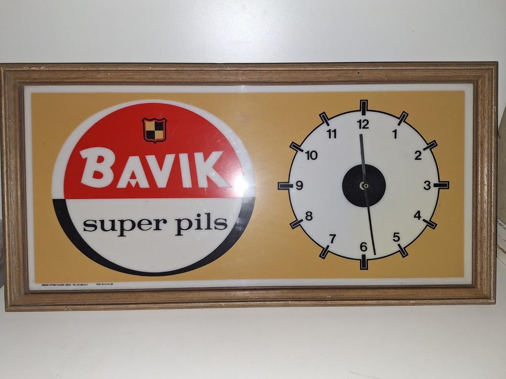 Oude lichtreclame Bavik Super Pils brouwerij Debrabandere, Verzamelen, Ophalen