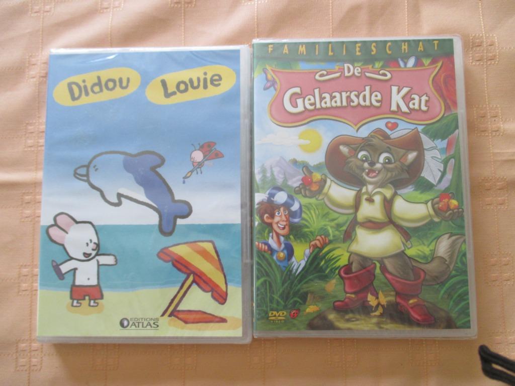 kinderdvd's De gelaarsde kat en Didou/Louie  ( nieuw! ), Ophalen of Verzenden, Nieuw in verpakking