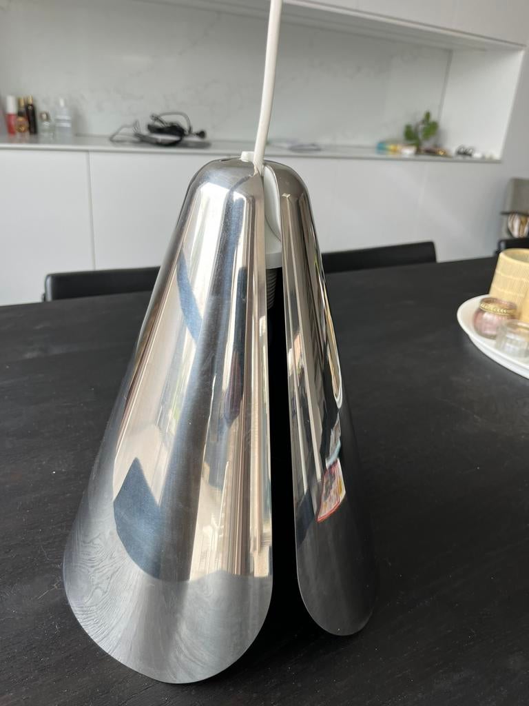 Lampe suspendue moderne en acier inoxydable | Mathmos, Maison & Meubles, Enlèvement, Comme neuf