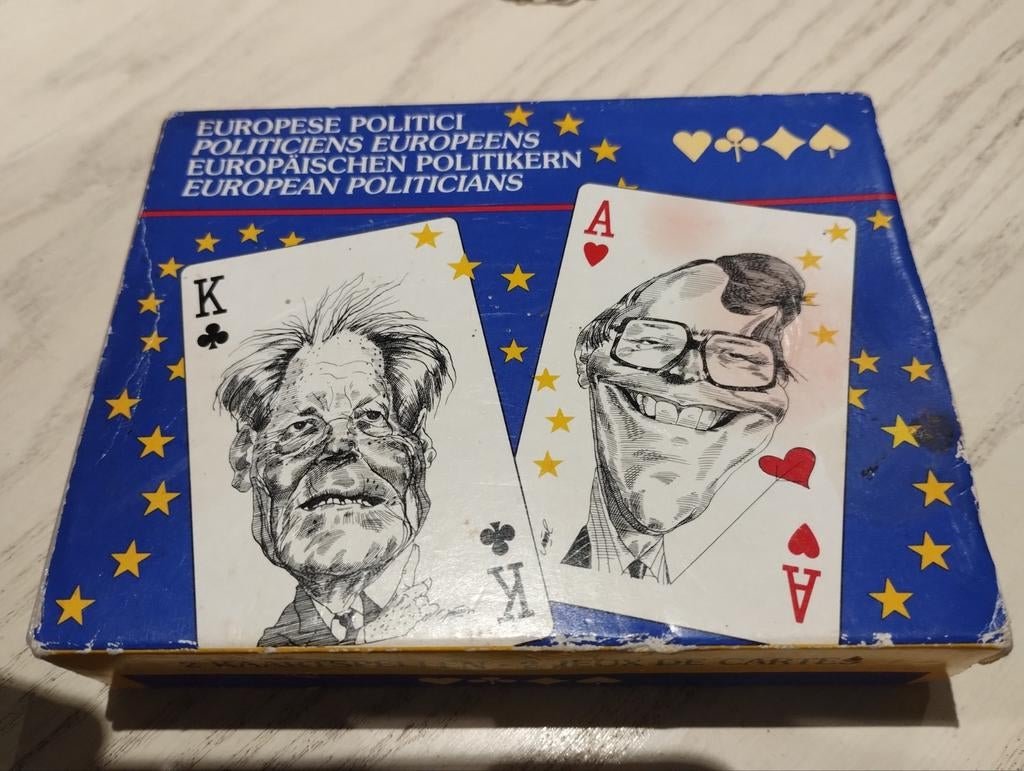 Speelkaarten Europese politici 1991, Verzamelen, Ophalen of Verzenden, Nieuw, Speelkaart(en)