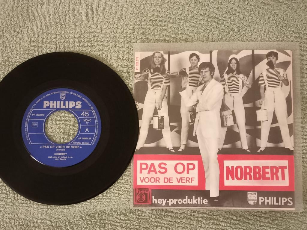 Vinyl single 45t Norbert Pas op voor de verf vlaamstalig, Ophalen of Verzenden, Zo goed als nieuw