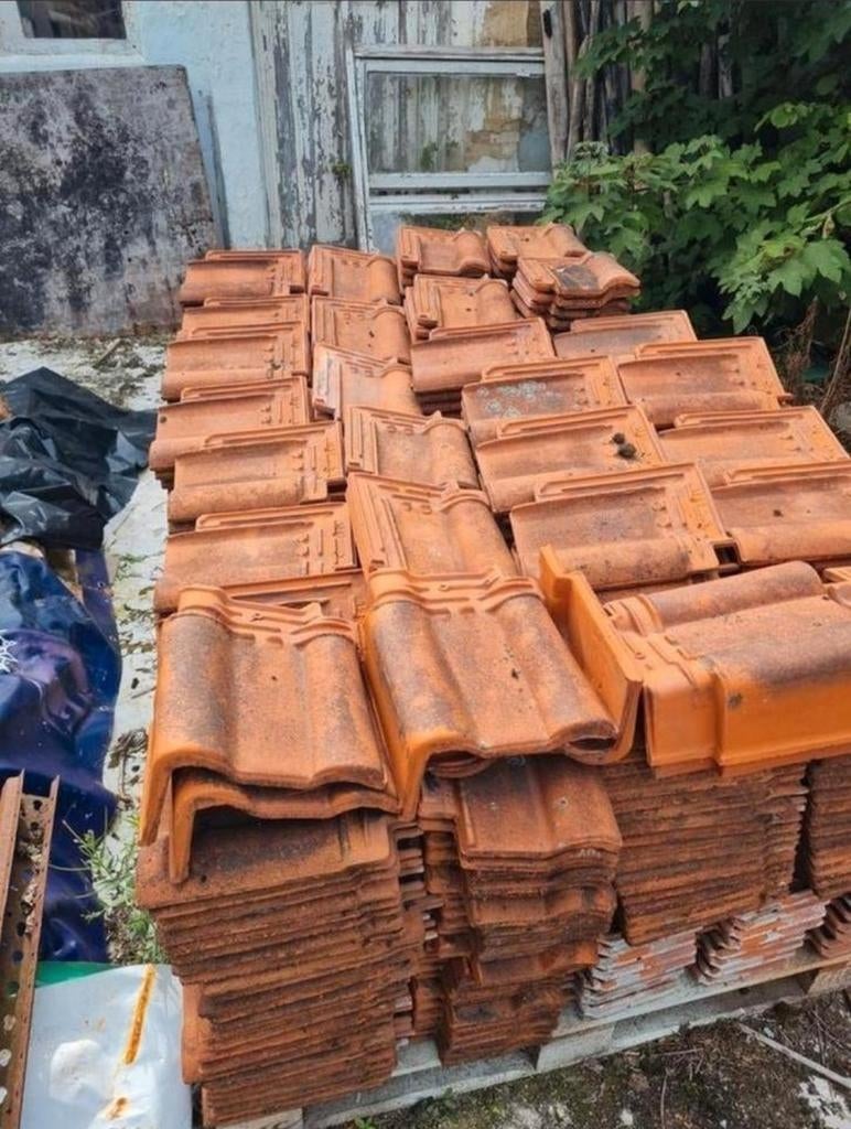 Dakpannen aan spotprijs 30 m2, Doe-het-zelf en Bouw, Ophalen, Zo goed als nieuw, Dakpannen