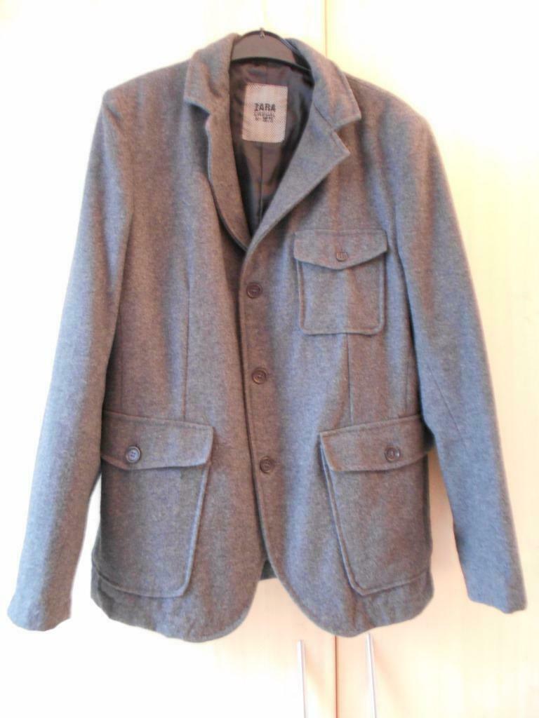 Winter blazer/jas van Zara Basic, Vêtements | Hommes, Vestes | Hiver, Comme neuf, Taille 52/54 (L), Gris, Enlèvement ou Envoi