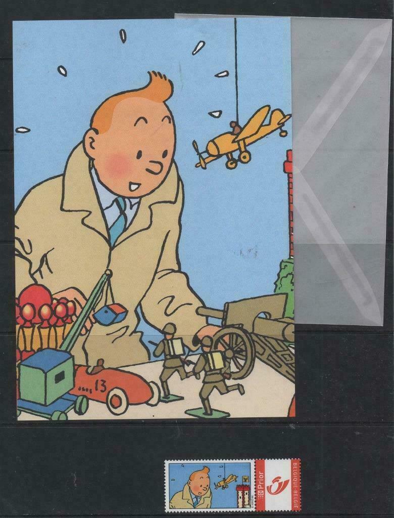 Set écriture Tintin / Kuifje : duostamp + papier + enveloppe, Enlèvement ou Envoi