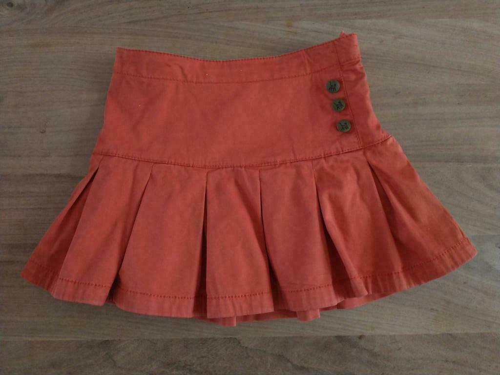 Oranje plooirokje - JBC - maat 128, Gebruikt, Meisje, JBC, Ophalen of Verzenden