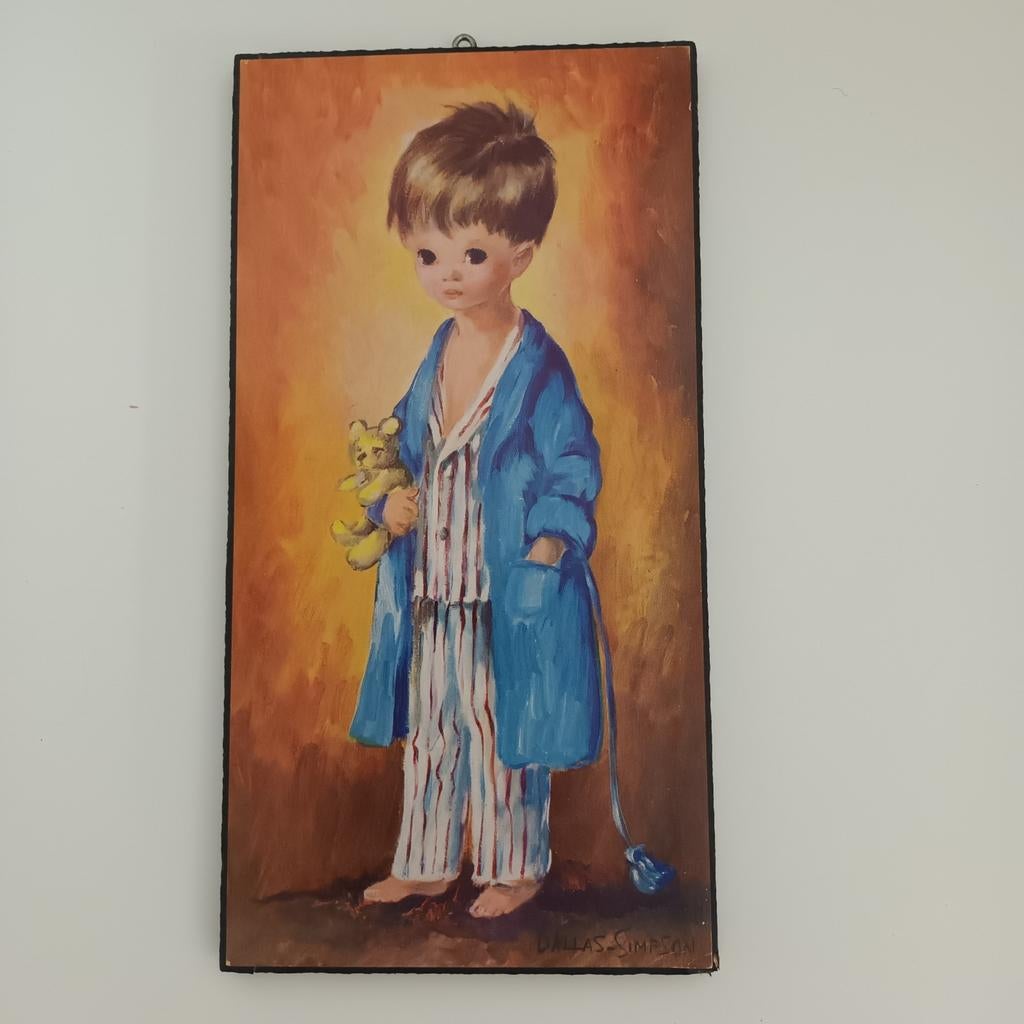 Kinderkamer prent 16 op 30 cm Dallas en Simpson, Antiquités & Art, Art | Peinture | Moderne, Enlèvement ou Envoi
