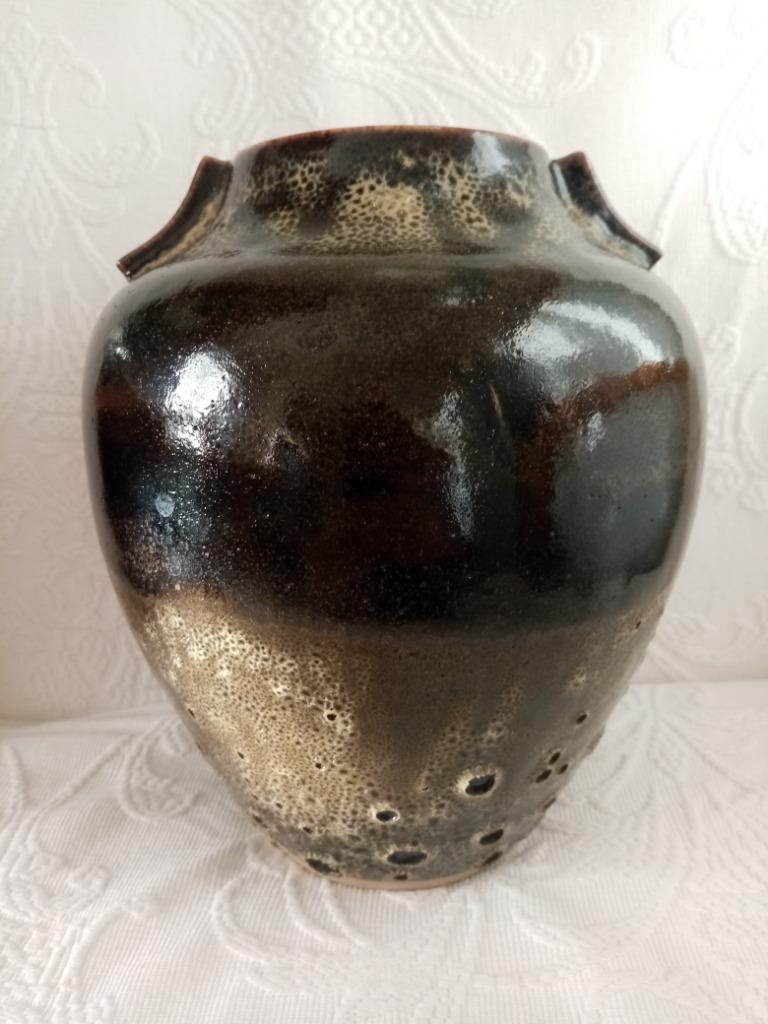 Vase en grès vernissé signé par Célestin Vaser 1970s (22.50c, Enlèvement ou Envoi