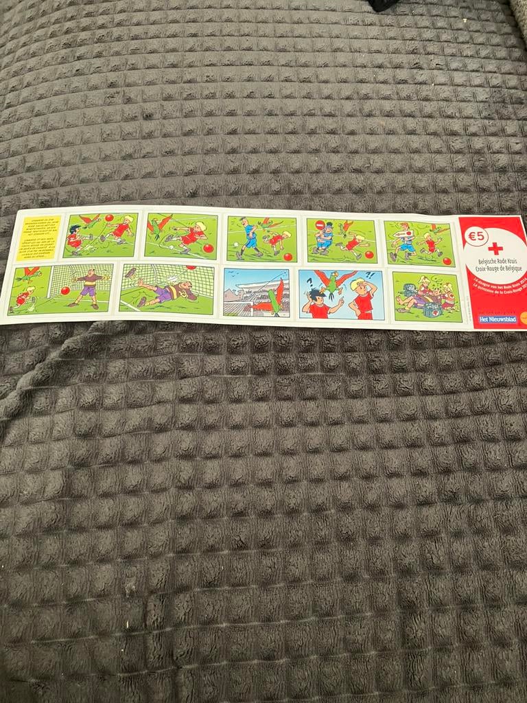Stickerset Jommeke jef Nys rode kruis 2014 nieuwsblad, Verzamelen, Ophalen of Verzenden