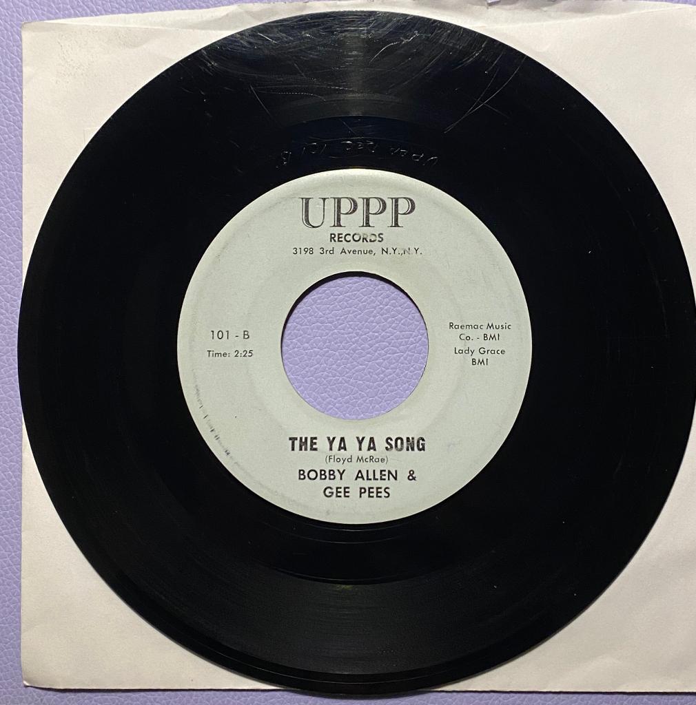 Bobby Allen & Gee pist The Ya Ya Song, Cd's en Dvd's, Vinyl | R&B en Soul, Gebruikt, Funk, Originele persing, 7 inch