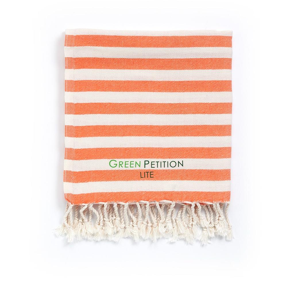 Serviette de plage Mare Tangerine- fouta- Green Petition gra, Maison & Meubles, Salle de bain | Linge de bain & Accessoires, Neuf