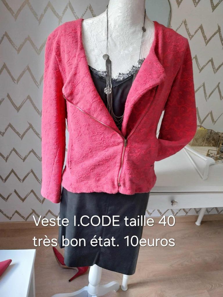 Veste courte Fuchsia I.code by IKKS taille 40, IKKS, Enlèvement ou Envoi, Comme neuf, Taille 38/40 (M)
