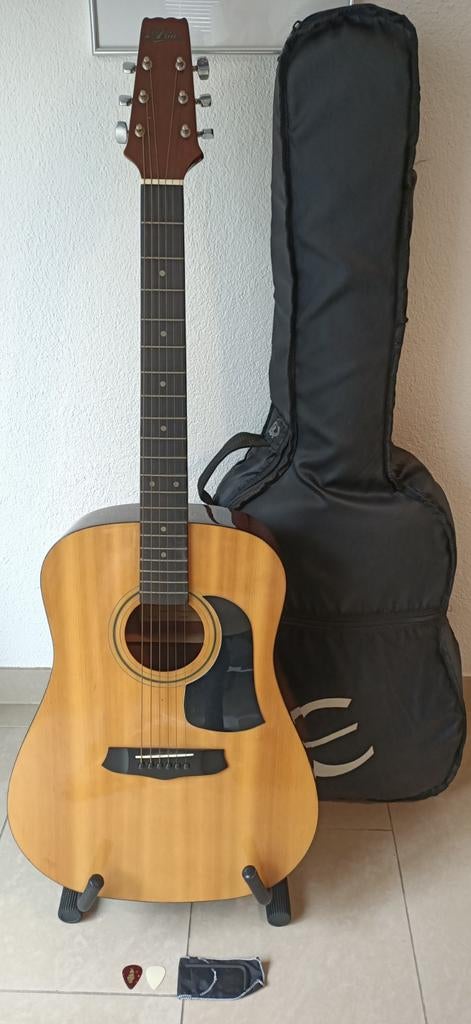 Vintage Aria AW 75 Akoustische gitaar in nieuwstaat (extras), Musique & Instruments, Instruments à corde | Guitares | Acoustiques
