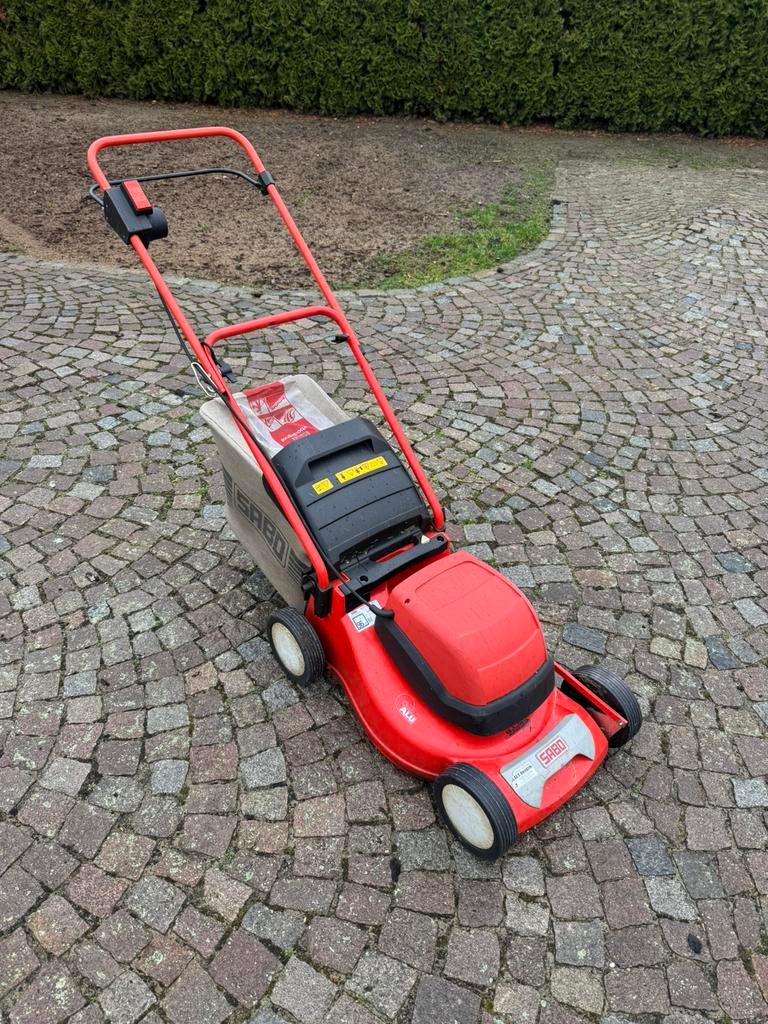 SABO electrische grasmaaier, Tuin en Terras, Ophalen, Cirkelmaaier, Gebruikt, Elektrische grasmaaier