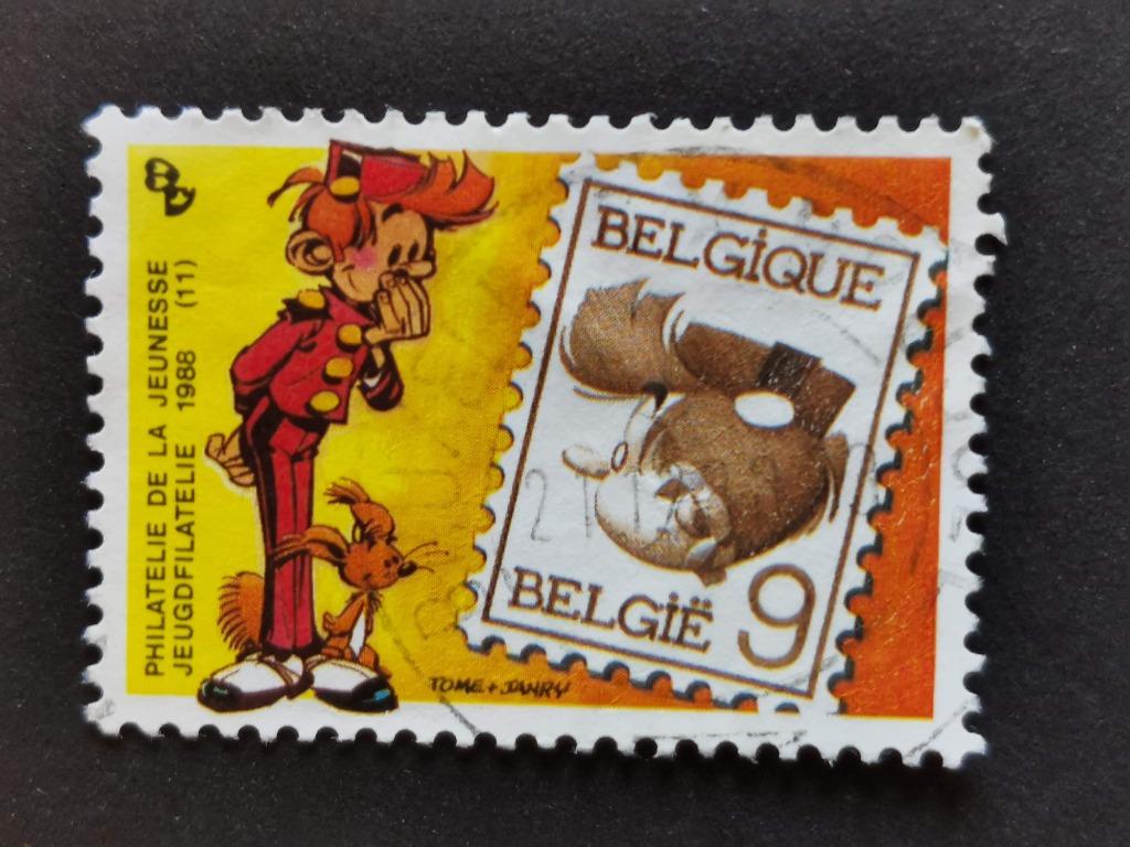 Belgie 1988 - stripverhalen - Robbedoes, Postzegels en Munten, Ophalen of Verzenden, Gestempeld