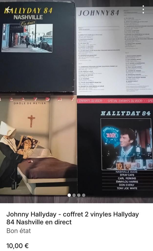 Johnny Hallyday - vinyles Hallyday 84, CD & DVD, Vinyles | Autres Vinyles, Enlèvement ou Envoi, Utilisé