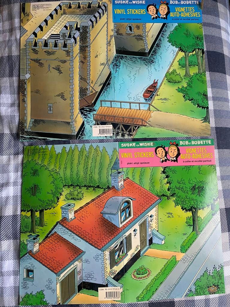 ♦️S&W🗯 2 Vinyl sticker platen, Enlèvement ou Envoi, Bob et Bobette, Comme neuf, Livre ou Jeu