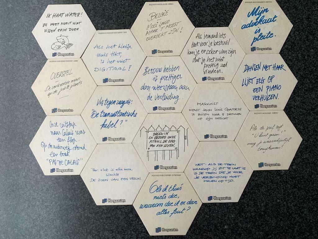 bierkaartjes Hoegaarden, Ophalen, 1980 tot heden, Zo goed als nieuw, Prent