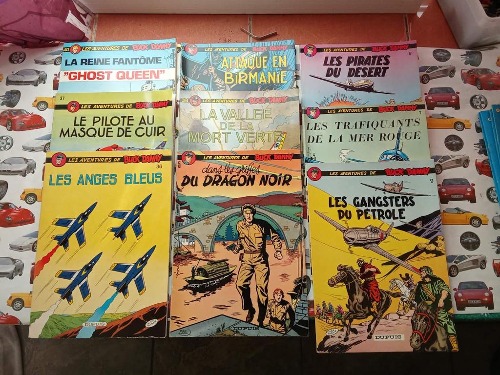 Lot de 9 BD Les aventures de Buck Danny, Enlèvement