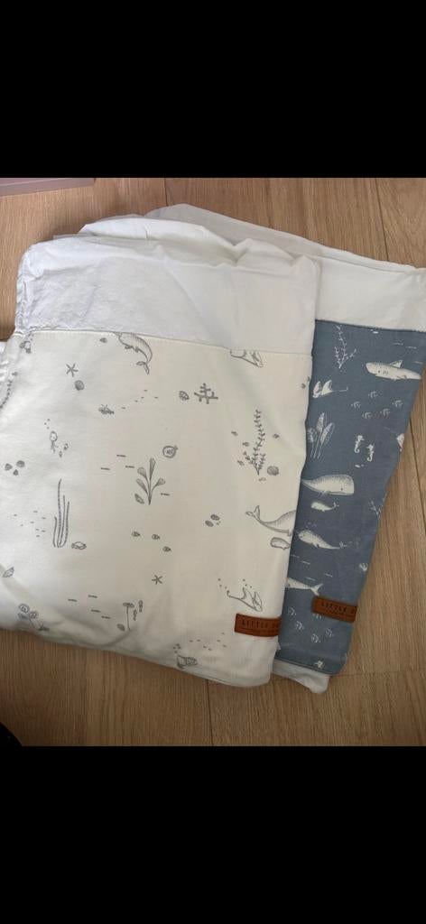 2 lakentjes voor babybed + pamperzakje little dutch ocean, Ophalen, Overige typen, Nieuw, Overige maten