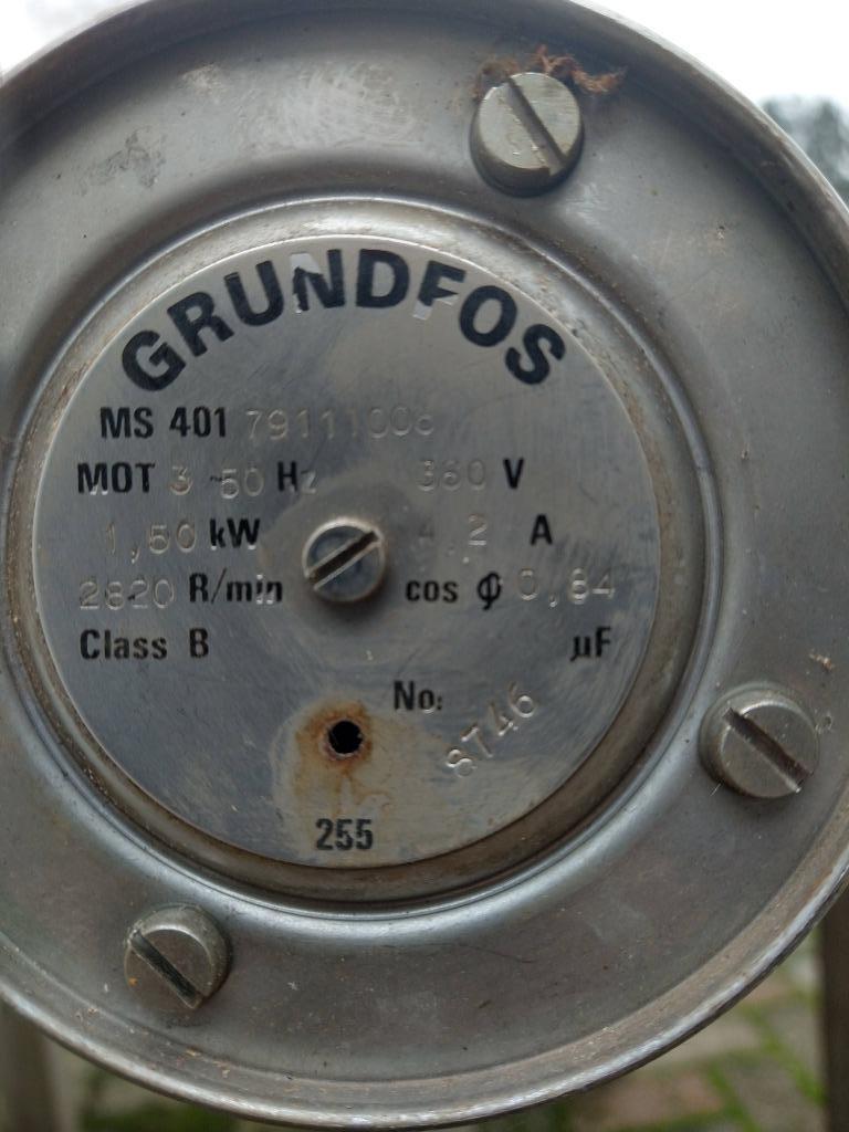 Grundfos dieptepomp 380V, Ophalen