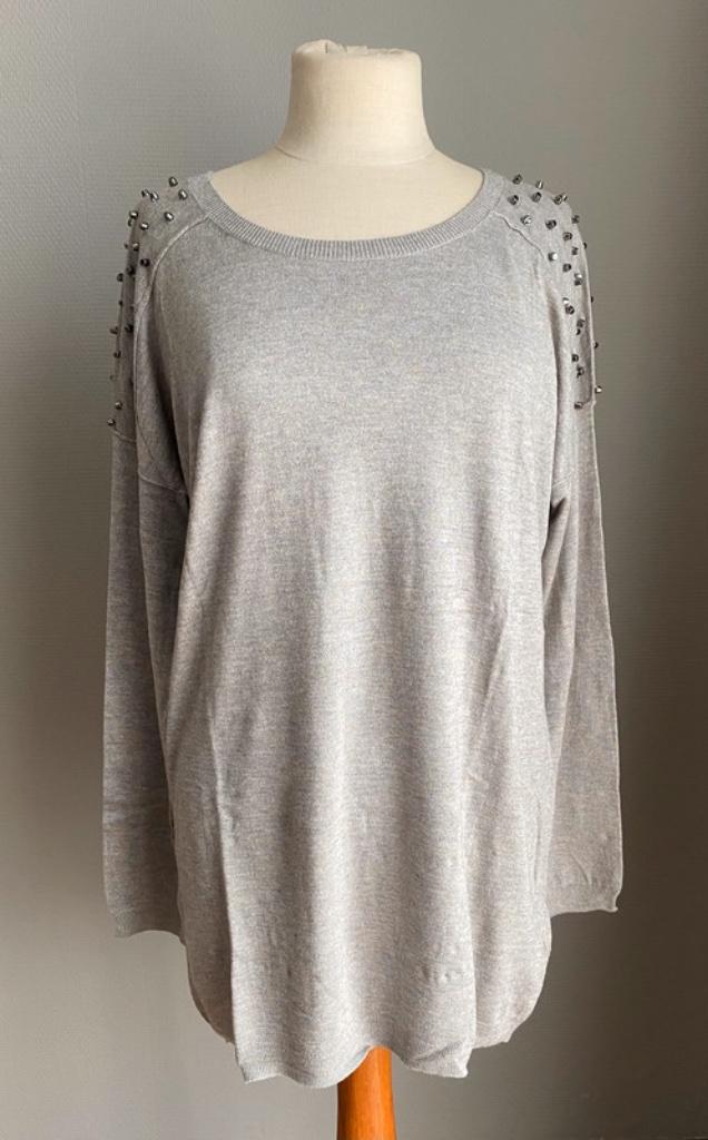 Grijze oversized trui met studs S. Oliver maat 40 - NIEUW, Neuf, Taille 38/40 (M), Gris, S.Oliver