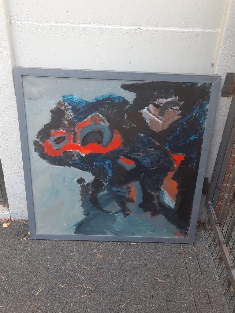 Olieverf op doek, Van Houtvin Karel 1973, Ophalen