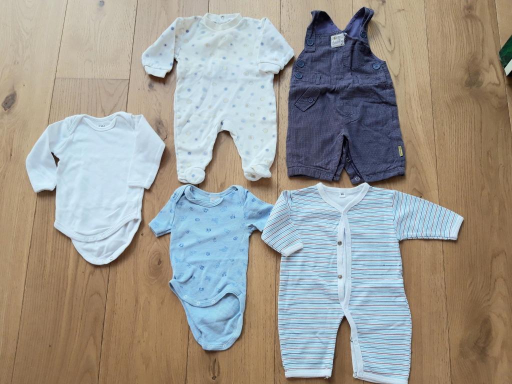 Lot de 5 vêtements- 1 mois (56cm) - à la pièce ou en lot, Ophalen, Gebruikt, Jongetje of Meisje