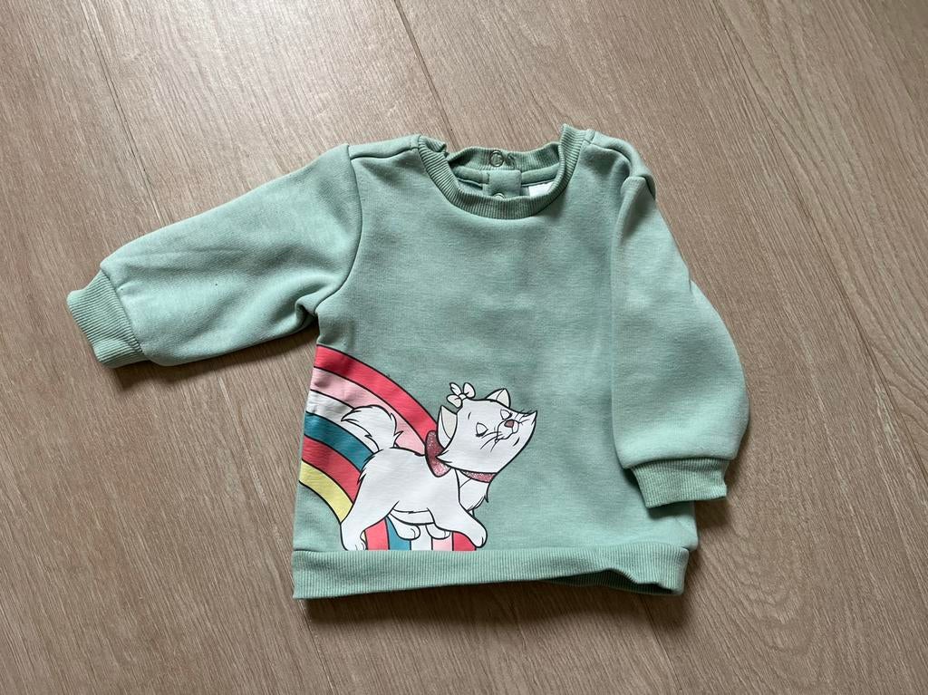 Disney Baby trui – Marie (Aristocats) – 60– zachtgroen, Ophalen of Verzenden, Zo goed als nieuw