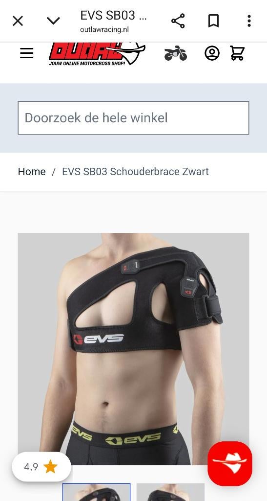 Evs schouder brace maat s, Diversen, Ophalen of Verzenden