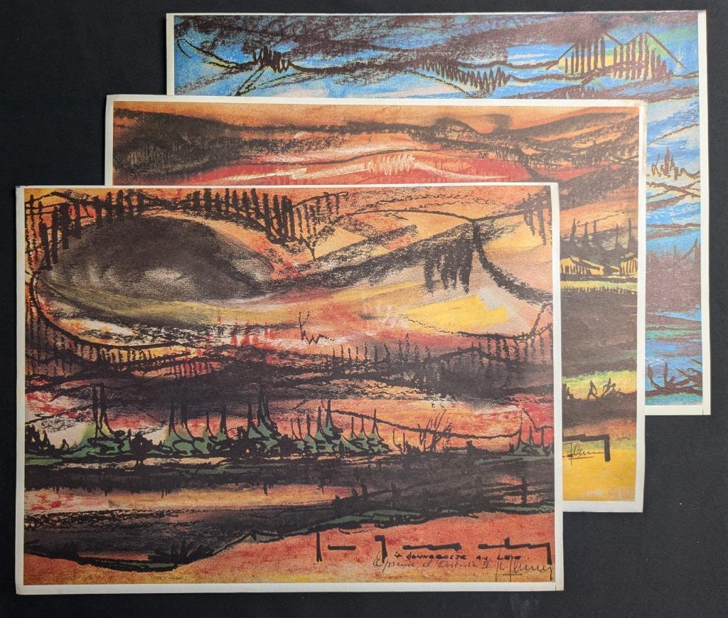 Stephan Tessely - tableau de reproduction - lot de 3, Enlèvement ou Envoi