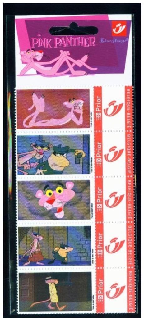 2007 DUOSTAMP 5  MAYER PINK PANTH, Collections, Personnages de BD, Enlèvement ou Envoi, Autres personnages, Neuf, Image, Affiche ou Autocollant