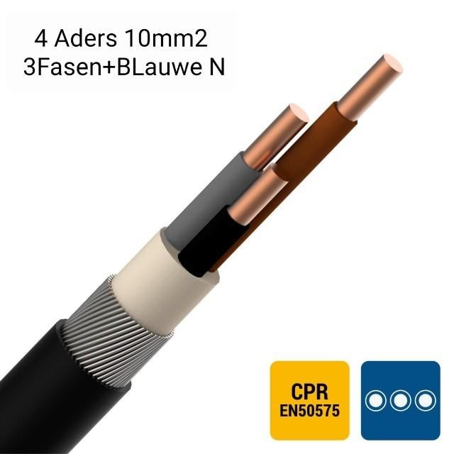Grondkabel EXAVB 4x10 en YMVKas 4x4+Aarde = EXVB Eca 5G4 mm², Ophalen of Verzenden, Nieuw, Kabel of Snoer
