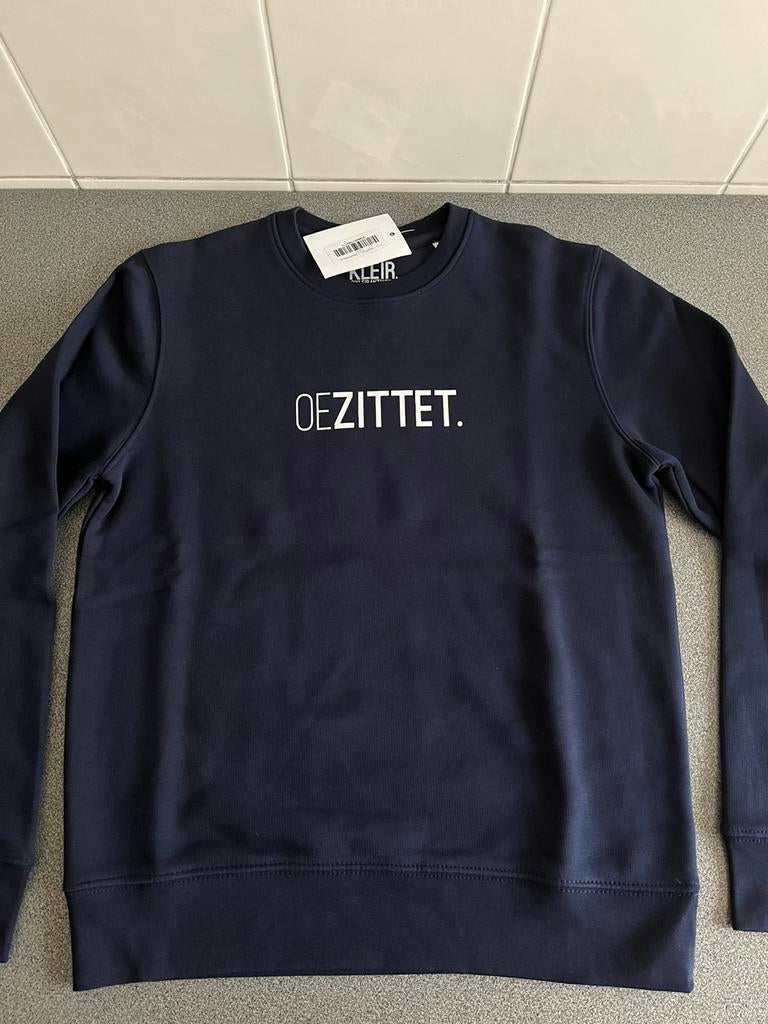 Donkerblauwe trui Kleir ‘oezittet’ - maat XS, Blauw, Nieuw, Ophalen of Verzenden, Kleir