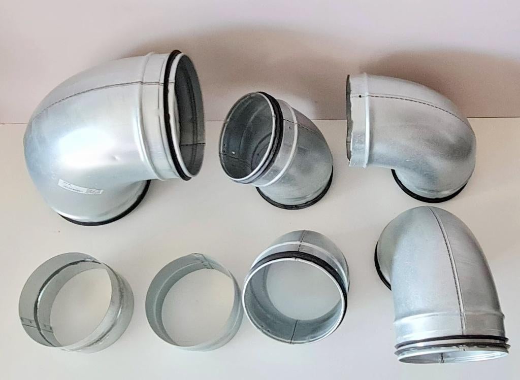 Accessoires ventilation acier galvanisé, Bricolage & Construction, Ventilation & Extraction, Comme neuf, Extracteur, Enlèvement ou Envoi