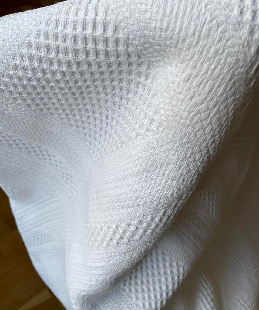 Bouthi / bouti ancien en coton, Ophalen, Eenpersoons, Wit, Overige typen