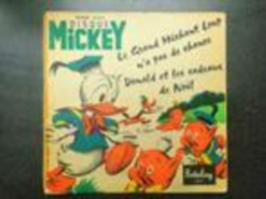 Vinyl 45t barclay 70.048 Disney MICKEY le grand méchant loup, Enlèvement ou Envoi, Utilisé