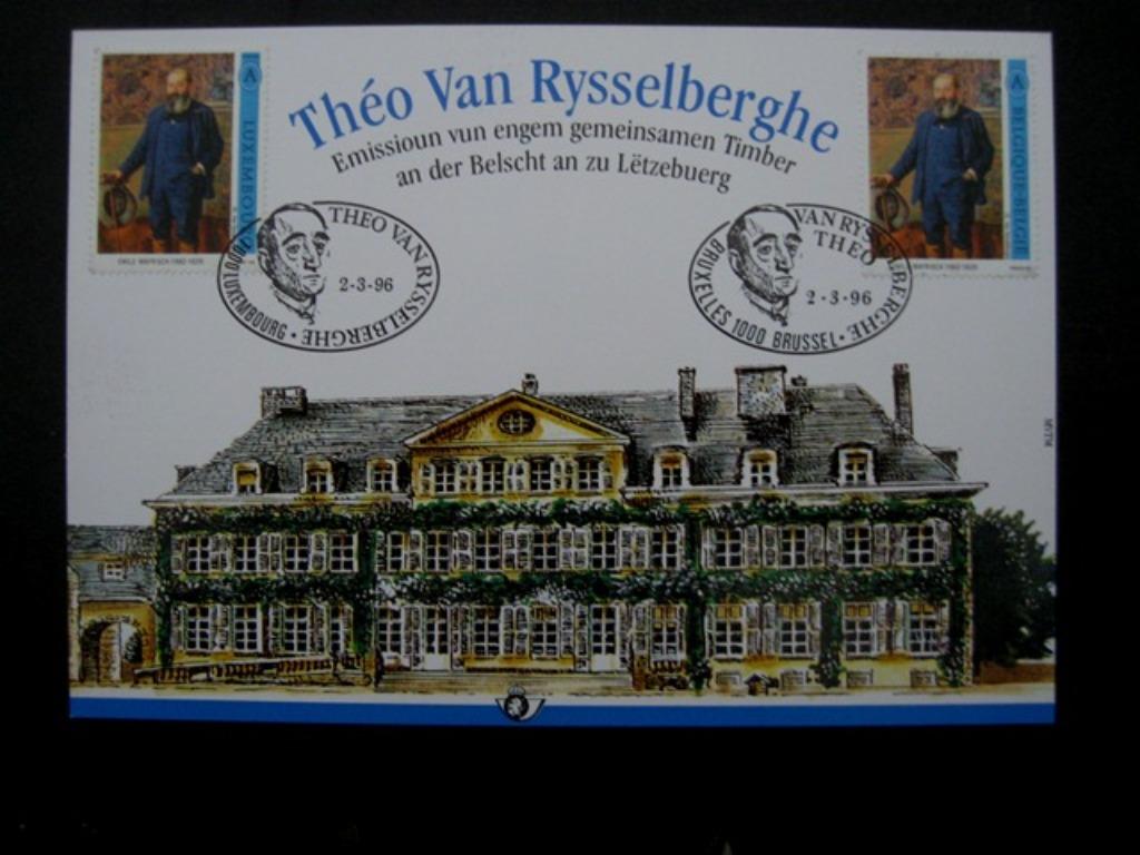 Carte commémorative 1996 n 2627HK Théo Van Rysselberghe, Enlèvement, Autre