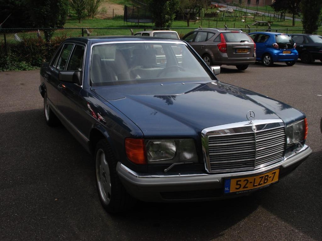 Mercedes 500 SEL(126) lapisbleu met lpg, Automaat, 4 deurs, 5000 cc, Beige