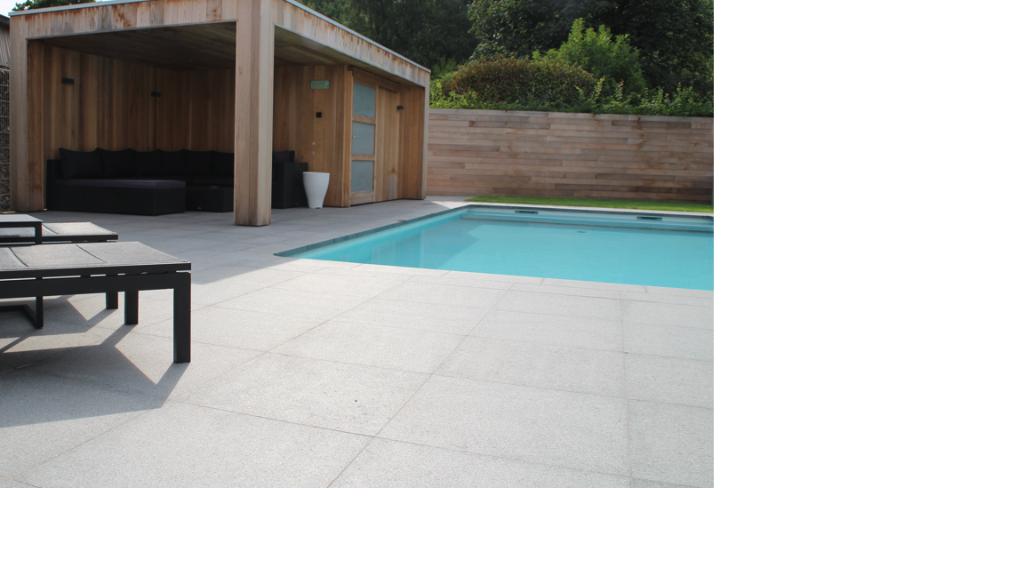 Nieuwe terrastegels natuursteen graniet gevlamd 60x60., Tuin en Terras, Ophalen, Nieuw, Gestraald, Terrastegels