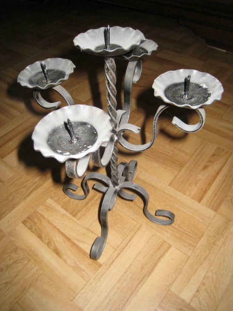 oude kandelaar met 5 takken, Antiek en Kunst, Curiosa en Brocante, Ophalen of Verzenden
