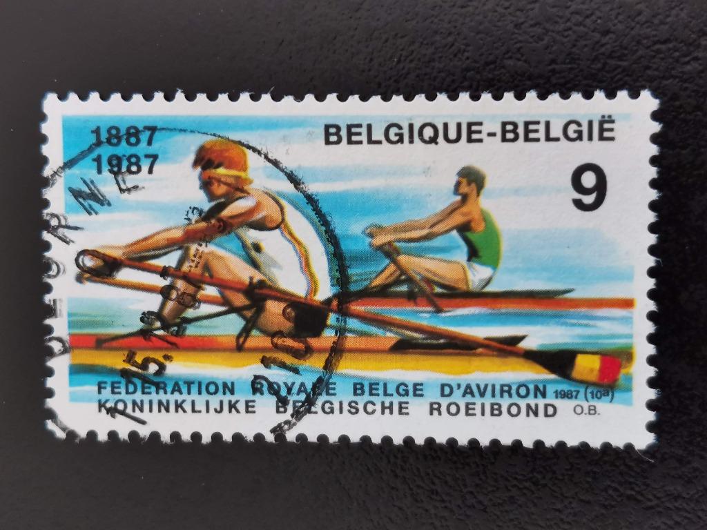 Belgique 1987 - sport - aviron, Enlèvement ou Envoi, Affranchi, Sport