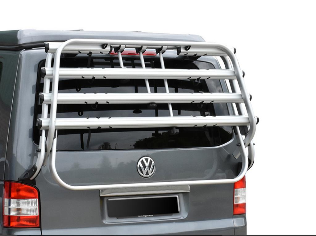 Originele Volkswagen VW T5 fietsendrager voor achterklep, Ophalen, Gebruikt
