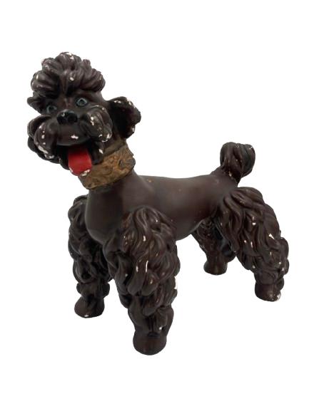 Poodle — statue en métal lourd — années 1950/60, -, Utilisé, -, -