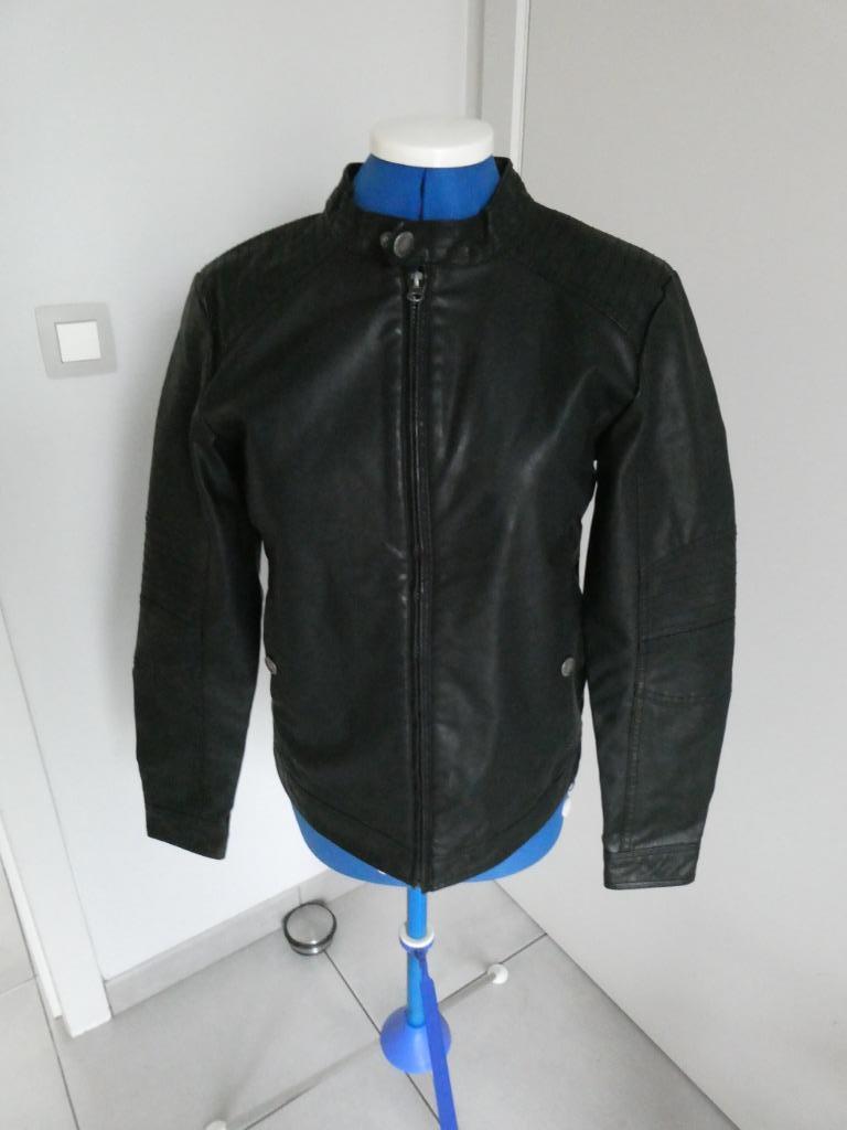 Biker Jack in imitatieleer - maat 158/164, Ophalen of Verzenden, Zo goed als nieuw, Jongen, Jas