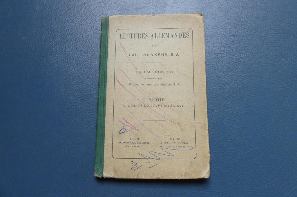Boek, Lectrures Allemandes par Paul Henkens 1900, Livres, Livres scolaires, Enlèvement ou Envoi, Utilisé, Allemand