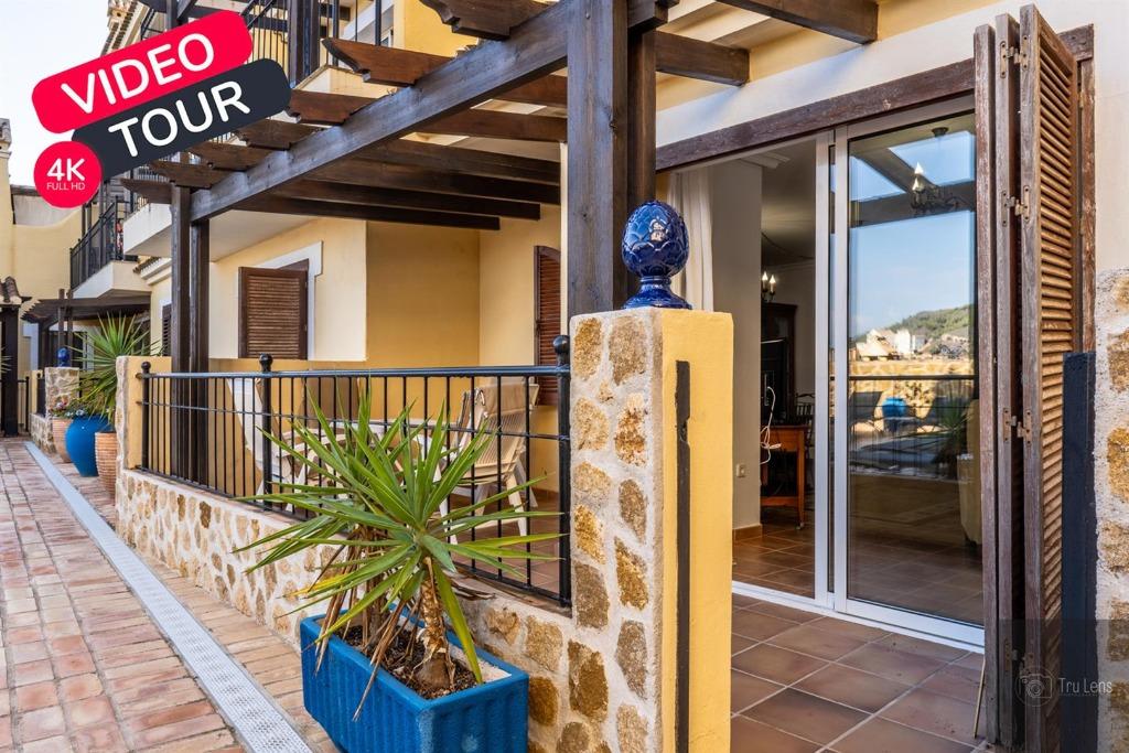 Gelijkvloers met uitzicht op tuin en zwembad La Manga Club, Immo, Spanje, 2 kamers, La Manga Club Murci, Appartement